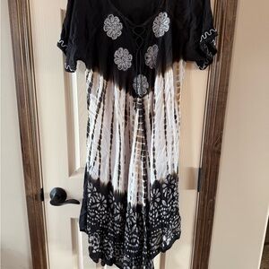 Black and White Floral Dress